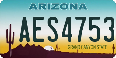 AZ license plate AES4753