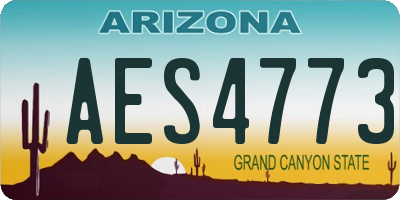 AZ license plate AES4773