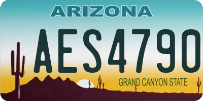 AZ license plate AES4790