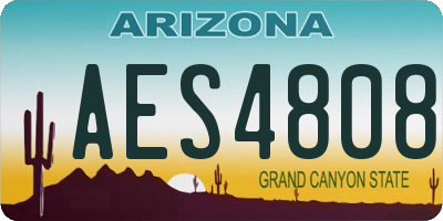 AZ license plate AES4808