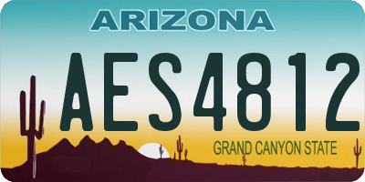 AZ license plate AES4812