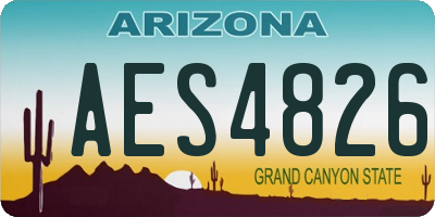 AZ license plate AES4826
