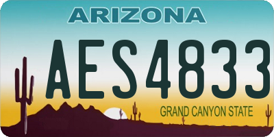 AZ license plate AES4833