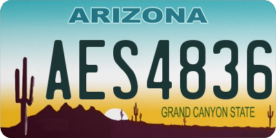 AZ license plate AES4836