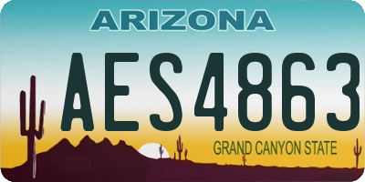 AZ license plate AES4863