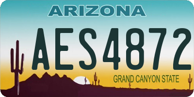 AZ license plate AES4872