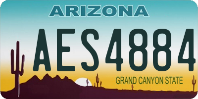 AZ license plate AES4884
