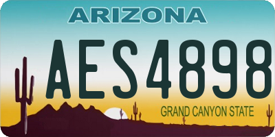 AZ license plate AES4898