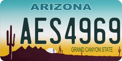 AZ license plate AES4969