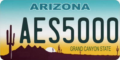 AZ license plate AES5000
