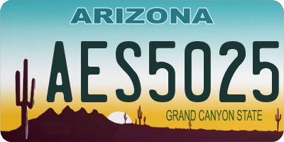 AZ license plate AES5025
