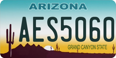 AZ license plate AES5060