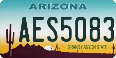 AZ license plate AES5083