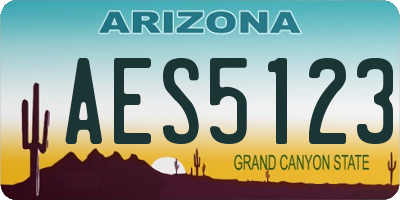 AZ license plate AES5123