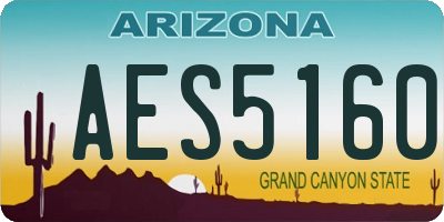 AZ license plate AES5160