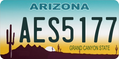 AZ license plate AES5177