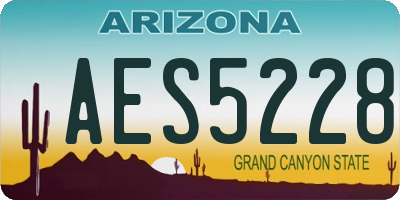 AZ license plate AES5228