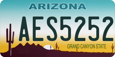 AZ license plate AES5252