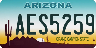 AZ license plate AES5259