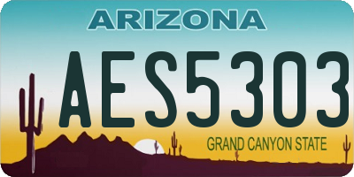 AZ license plate AES5303