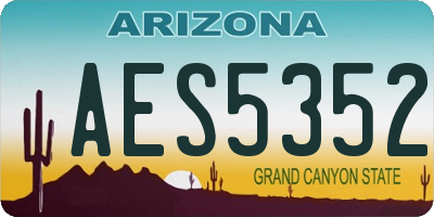 AZ license plate AES5352