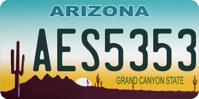 AZ license plate AES5353