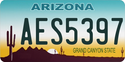 AZ license plate AES5397