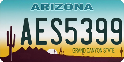 AZ license plate AES5399
