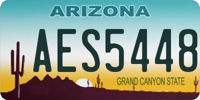 AZ license plate AES5448