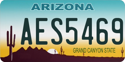 AZ license plate AES5469