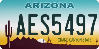 AZ license plate AES5497