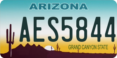 AZ license plate AES5844