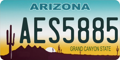 AZ license plate AES5885