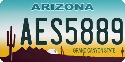 AZ license plate AES5889
