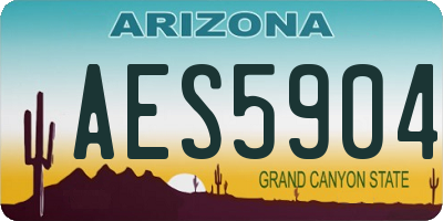 AZ license plate AES5904