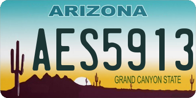 AZ license plate AES5913