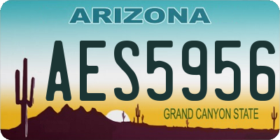 AZ license plate AES5956