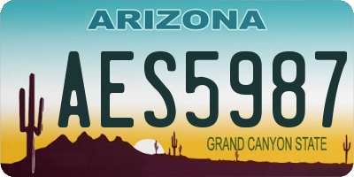 AZ license plate AES5987