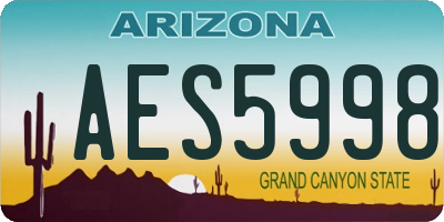 AZ license plate AES5998