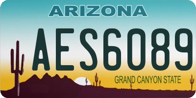 AZ license plate AES6089