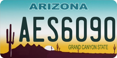 AZ license plate AES6090