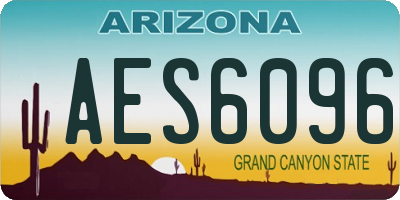 AZ license plate AES6096