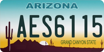 AZ license plate AES6115