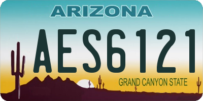 AZ license plate AES6121