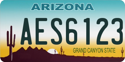 AZ license plate AES6123