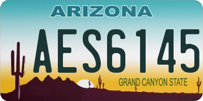 AZ license plate AES6145