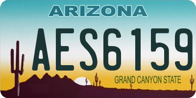 AZ license plate AES6159