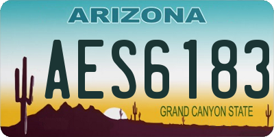 AZ license plate AES6183