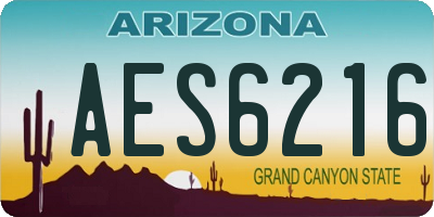 AZ license plate AES6216