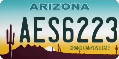 AZ license plate AES6223
